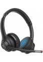 JLab Go Work Wireless On-Ear Headphones with Boom Mic | Bluetooth or Wired Office Headset | Multipoint Connect | 45+ Hours Playtime | Clear Calls and Video Calls Using Your Computer or Mobile Device