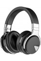 Tapela E7 Wireless Active Noise Cancelling Headphones, Over Ear Bluetooth Headphones with Microphone, 28H Playtime, Deep Bass, Comfortable Protein Ear Cups, for Travel, Home Office - Titanium Black
