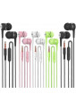 Earbuds Headphones with Microphone 5 Pack, Earbuds Wired Stereo Earphones in-Ear Headphones Bass Earbuds, Compatible with iPhone and Android Smartphones, iPod, iPad, MP3, Fits All 3.5mm Interface